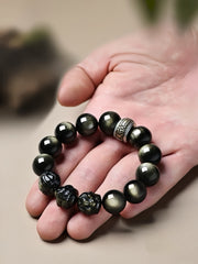 Golden Sheen Obsidian Career Energy Bracelet