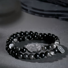 Career & Wealth Dual-Energy Obsidian Bracelet