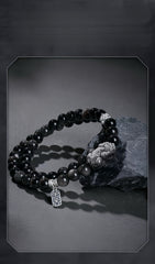 Career & Wealth Dual-Energy Obsidian Bracelet