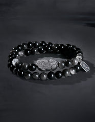 Career & Wealth Dual-Energy Obsidian Bracelet