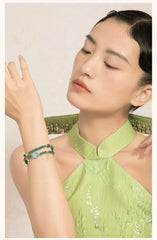 Blue Water Jadeite& Larimar Love Energy Matrix Bracelet