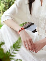 Love-Attraction Bracelet with Nanhong Agate & Rhodochrosite