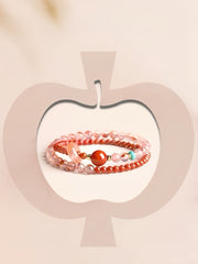 Love-Attraction Bracelet with Nanhong Agate & Rhodochrosite