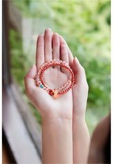 Love-Attraction Bracelet with Nanhong Agate & Rhodochrosite