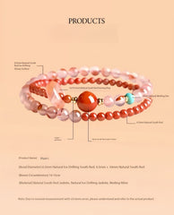 Love-Attraction Bracelet with Nanhong Agate & Rhodochrosite