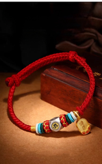 2026 Zodiac Protection Bracelet for Horse, Ox, Rat, Rabbit | Health Charm & Red String Gift