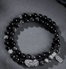 Career & Wealth Dual-Energy Obsidian Bracelet
