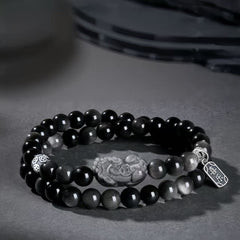 Career & Wealth Dual-Energy Obsidian Bracelet