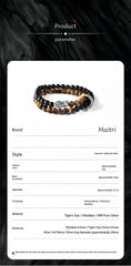 Tiger's Eye and Obsidian Wealth Energy Bracelet
