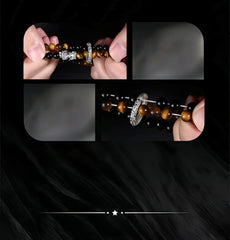 Tiger's Eye and Obsidian Wealth Energy Bracelet